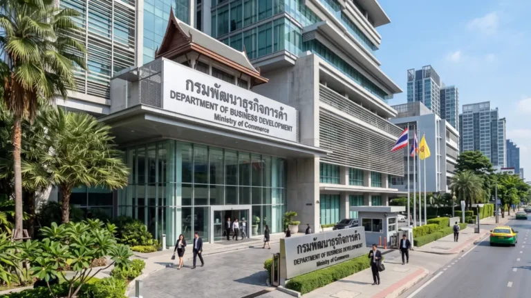 Bâtiment du Department of Business Development (DBD) en Thaïlande, registre officiel des sociétés